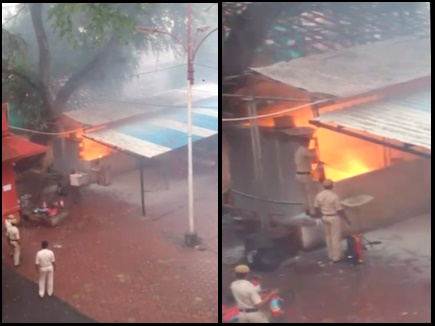 इंदौर हाईकोर्ट परिसर में धमाका, आग लगने से मची अफरातफरी